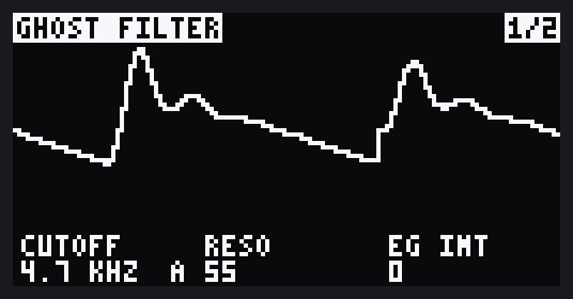 GHOST FILTER with recorded moves: an A beside CUTOFF